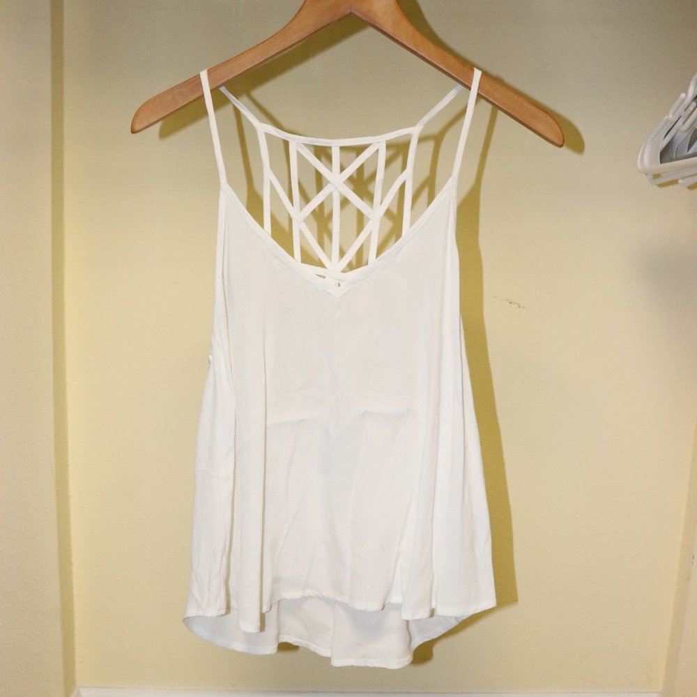 Mahina Tank Top- White- Size Small